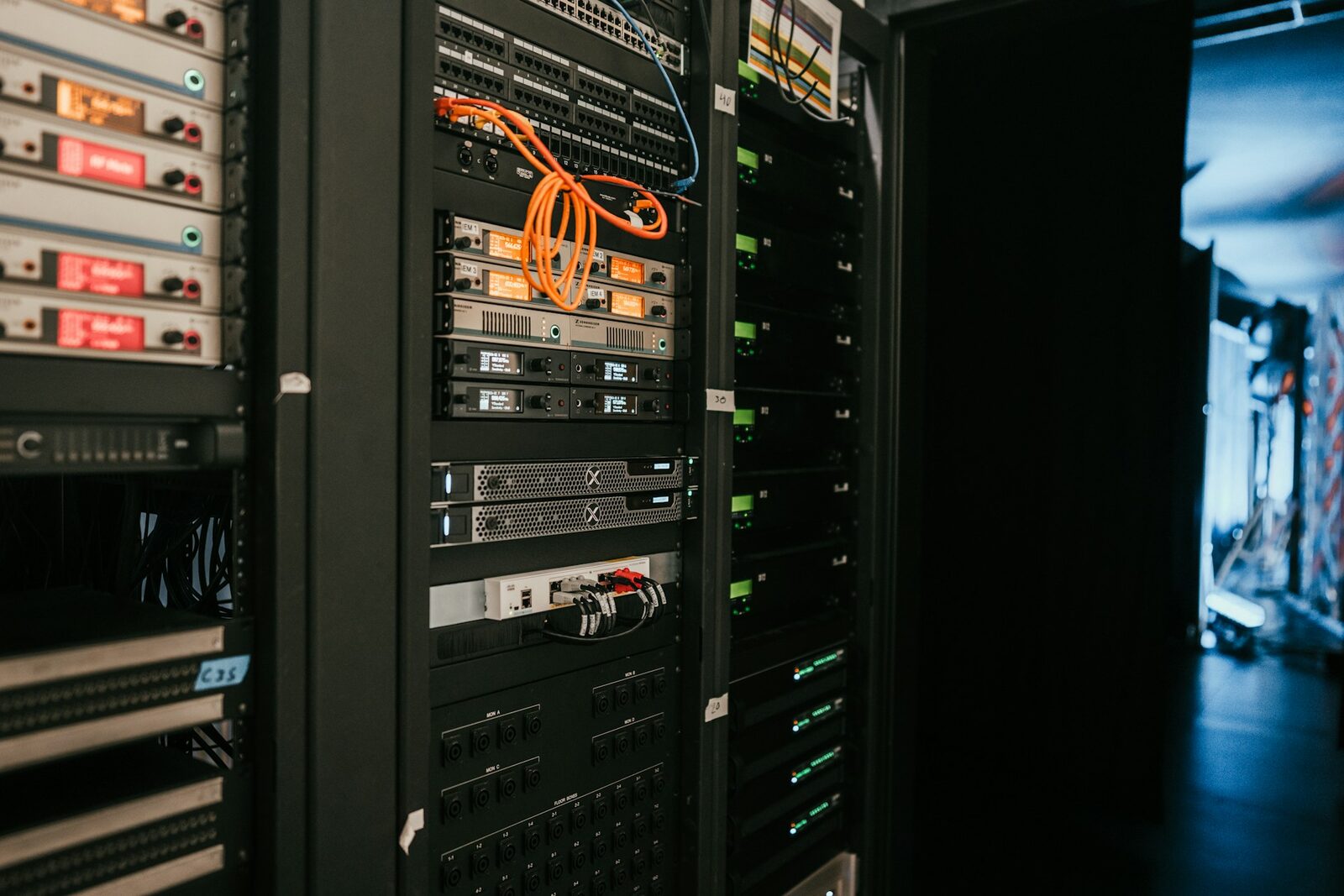 Rack de servidores em data center